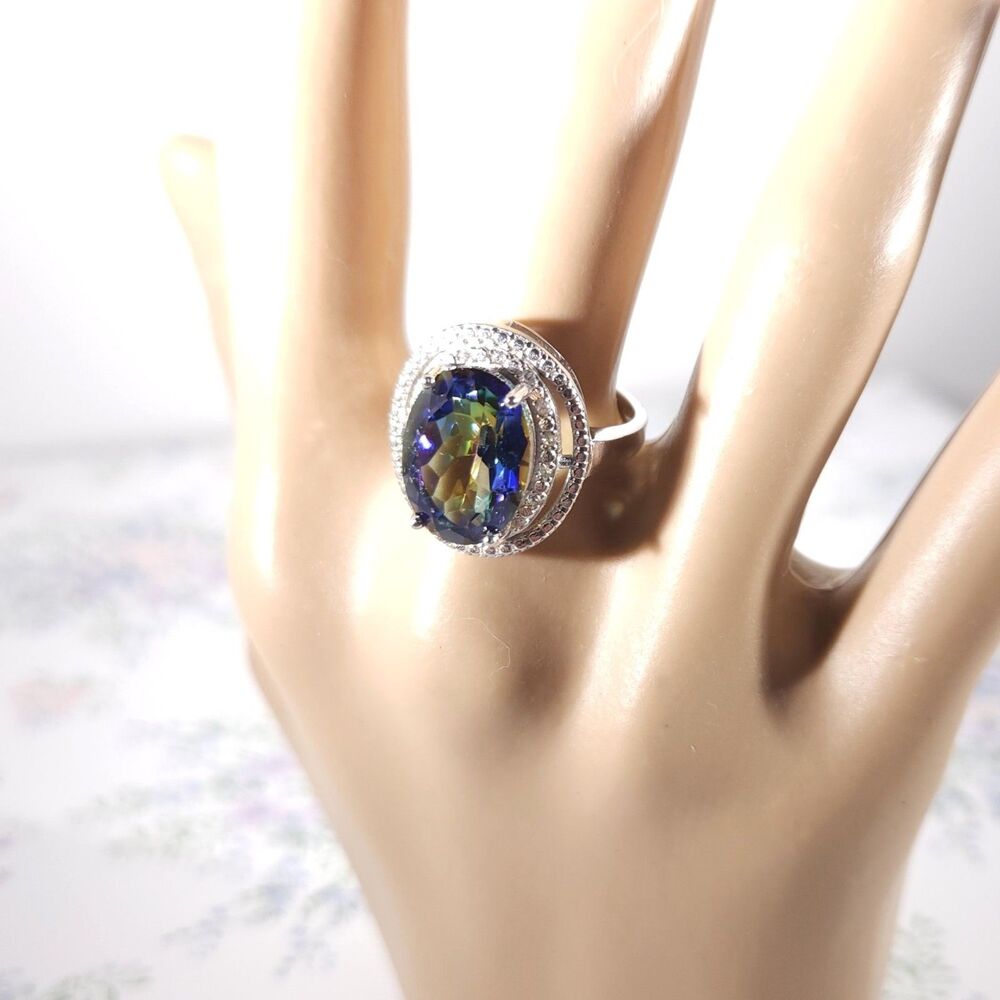 Mystic Gemstone Ring 6.2 Carats Size 7 - Picture 8 of 8